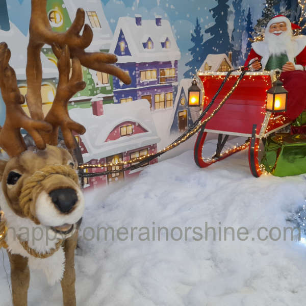 Whitehall Garden Centre Lacock animatronics of santa and reindeer.